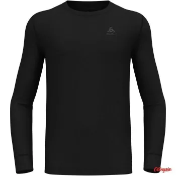 Odlo BL Top Crew Neck Long Sleeve Merino 200 pánske tričko base layer, čierna, veľkosť L