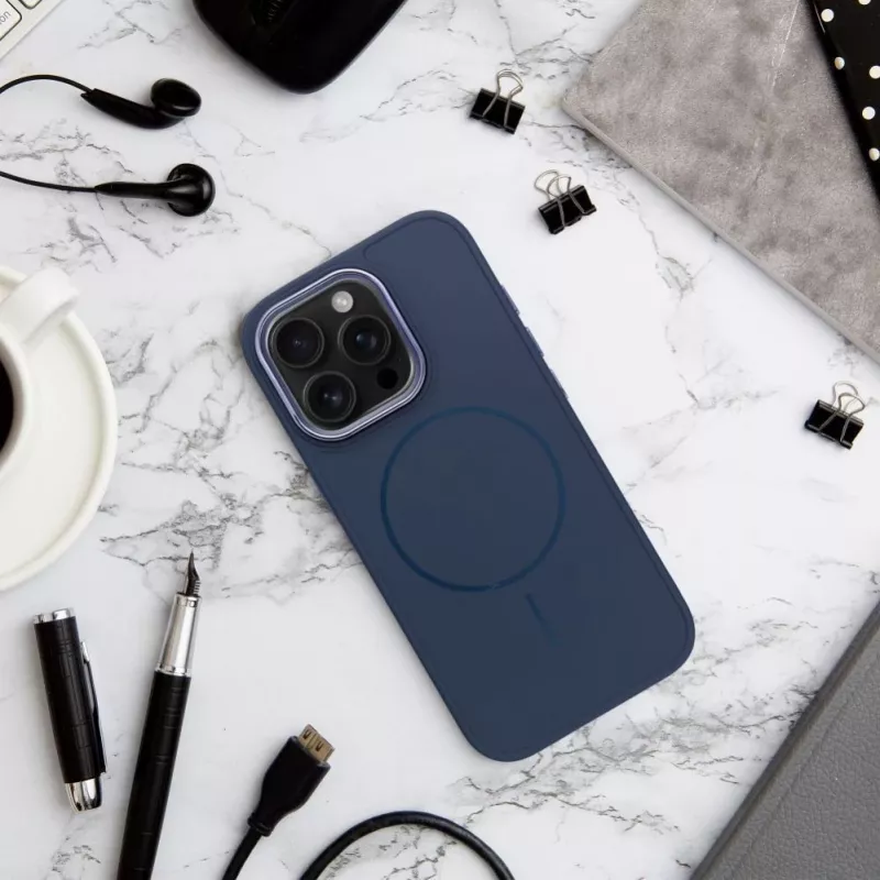 OEM puzdro pre iPhone 13 Mini Frame Mag Cover kompatibilné s MagSafe Navy Blue