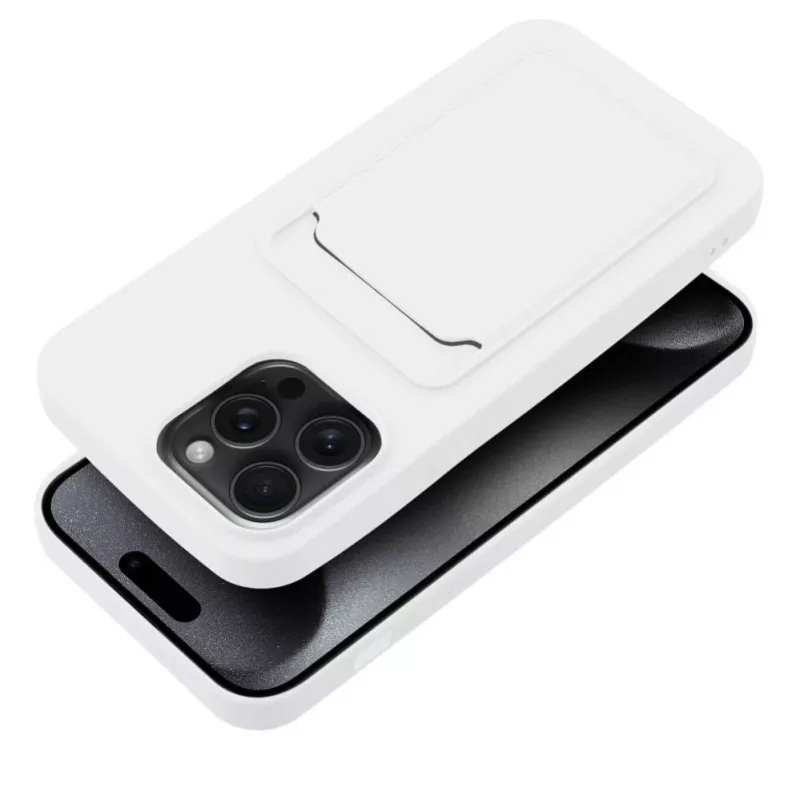 OEM puzdro pre iPhone 15 Pro Max puzdro na karty biele