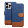 OEM Flip puzdro pre iPhone 16 Pro Max Jeans Book modrá