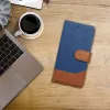 OEM Flip puzdro pre iPhone 16 Pro Max Jeans Book modrá
