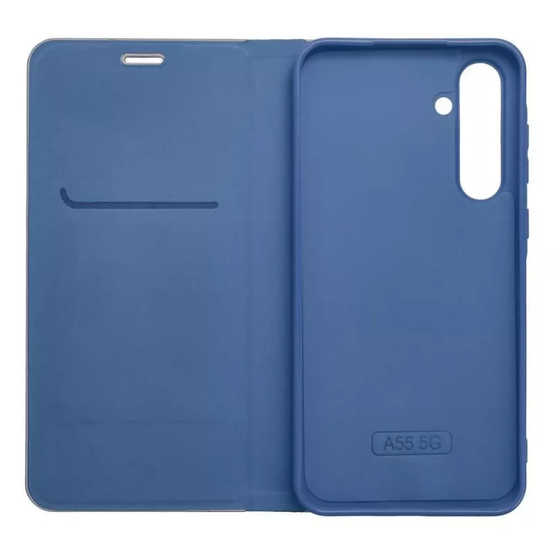 OEM flip puzdro pre Samsung A54 5G Luna Book Carbon modré