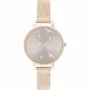 OLIVIA BURTON dámske analógové quartzové hodinky Celestial OB16PQ04 – 34 mm puzdro z nehrdzavejúcej ocele v ružovozlatom odtieni, sivý kožený remienok