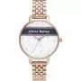 OLIVIA BURTON dámske analógové quartzové hodinky Celestial OB16VS06 – 34 mm puzdro z nehrdzavejúcej ocele v ružovozlatom odtieni, sivý kožený remienok
