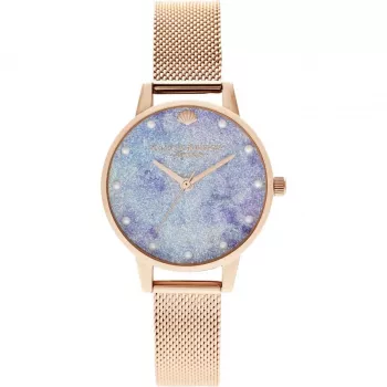 Olivia Burton dámske hodinky OB16US44 analógové quartz 30 mm strieborná nerezová oceľ