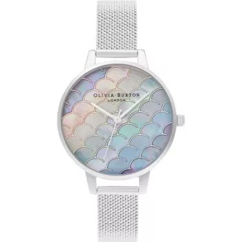 Olivia Burton dámske hodinky OB16US46 34 mm strieborná nerezová oceľ mesh