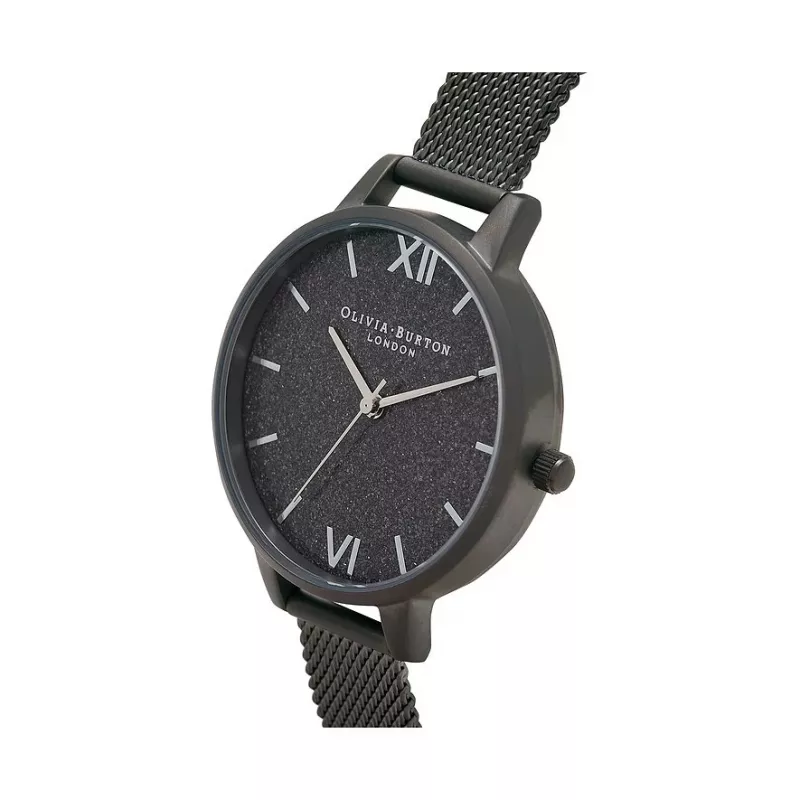 Olivia Burton dámske quartzové hodinky Sparkle Bee OB16GD49 - 34mm, biely ciferník, sivý kožený remienok