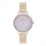 Olivia Burton dámske hodinky Sparkle Bee OB16SP16 - 34mm strieborný ciferník sivý kožený remienok