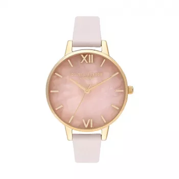 Olivia Burton dámske hodinky Sparkle Bee OB16SP20 - 34 mm sivý sunray ciferník, sivý kožený remienok