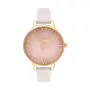 Olivia Burton dámske hodinky Sparkle Bee OB16SP20 – 34 mm sivý ciferník Sunray, sivý kožený remienok
