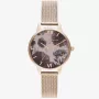 Olivia Burton dámske hodinky Sparkle Butterfly OB16SP21 - 30mm strieborný oceľový mesh náramok