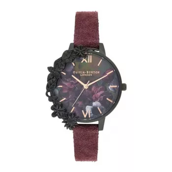 OLIVIA BURTON dámske hodinky OB16AD44 sivý kožený remienok 34mm
