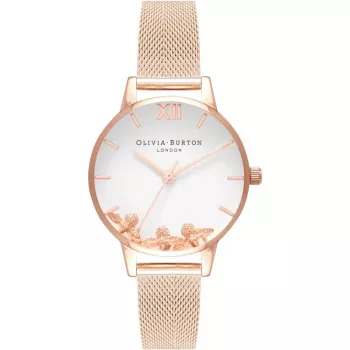 Olivia Burton dámske hodinky OB16CH01 30mm oceľ koža sivá