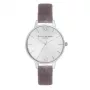 OLIVIA BURTON dámske hodinky OB16DE04 34 mm ružové zlato nerezové puzdro sivý kožený remienok quartz analógové