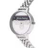 Olivia Burton dámske hodinky OB16VS07 (34 mm) – puzdro z nehrdzavejúcej ocele v ružovozlatom odtieni, sivý kožený remienok