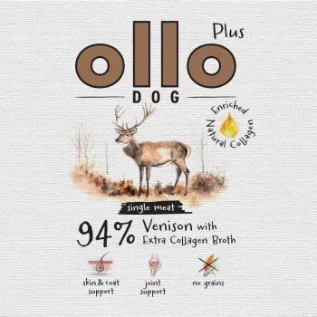 OLLO Plus Collagen Mono Deer Mokré krmivo pre psov 800g