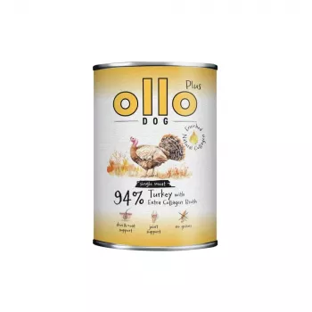 OLLO Plus Collagen Mono morčacie mokré krmivo pre psov 800g