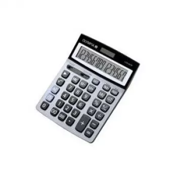 OLYMPIA LCD 6016 modrá kalkulačka, 12-miestny LCD, Dual Power (batéria & solár), daň, zisk, celková suma, pamäť 4684