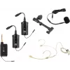 OMNITRONIC set FAS TWO dvojkanálový UHF bezdrôtový systém s 2 vreckovými vysielačmi, headset a mikrofón na akustickú gitaru (660-690 MHz) 20000973