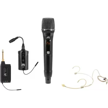 OMNITRONIC Set FAS TWO + dynamický bezdrôtový mikrofón + bodypack + headset 660-690MHz (20000970)