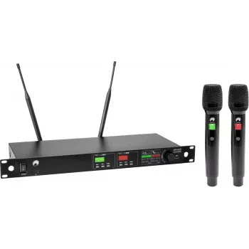 OMNITRONIC UHF-602 2-kanálový bezdrôtový mikrofónový systém 823-832/863-865 MHz 13063602