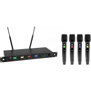 OMNITRONIC UHF-604 4-kanálový UHF bezdrôtový mikrofónový systém 520-554 MHz 13063605