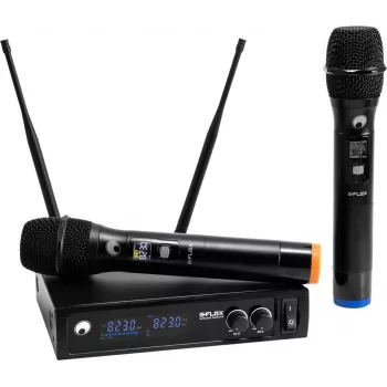 OMNITRONIC UHF E-FLEX 2 dvojkanálový bezdrôtový mikrofónový systém, 823-832/863-865 MHz 13063370