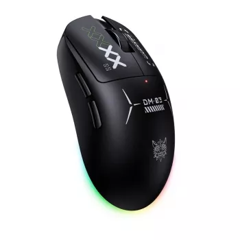 ONIKUMA DM03 RGB herná myš – káblová optická myš s 6400 DPI, 7 programovateľnými tlačidlami, ergonomický dizajn pre pravákov, čierna