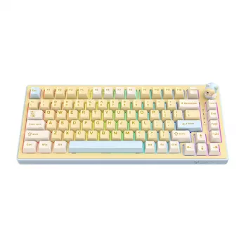 ONIKUMA MT707 herná klávesnica (žltá) - mechanická, Outemu Blue spínače, RGB podsvietenie, plná veľkosť, káblová USB