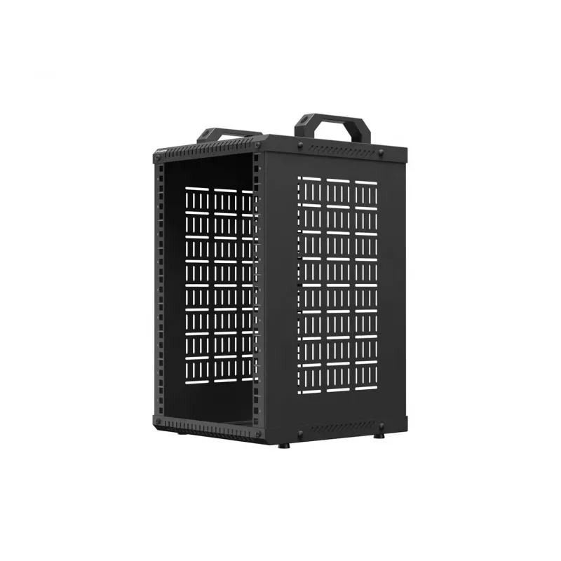 Open Rack 10 9U 280x300 čierny nástenný otvorený rám