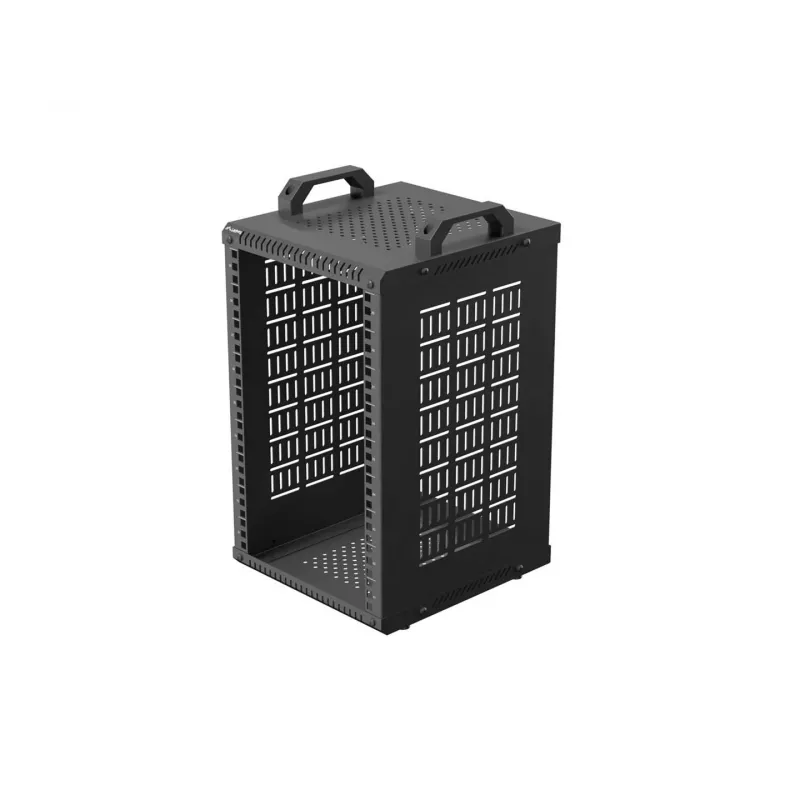 Open Rack 10 9U 280x300 čierny nástenný otvorený rám