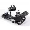 Oplite 104317 NitroKart V2 pretekársky kokpit – čierny oceľový sim-racing rám s nastaviteľným sedadlom