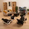 Oplite 104317 NitroKart V2 pretekársky kokpit – čierny oceľový sim-racing rám s nastaviteľným sedadlom