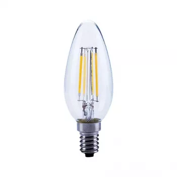 OPPLE Filament 4-40W/827 E14 sviečková LED žiarovka 470lm číra 2700K teplá biela