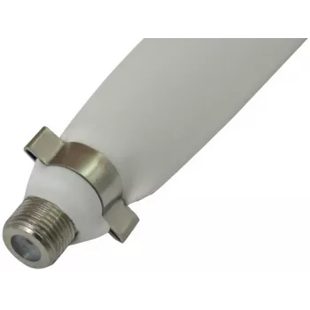 Opticum plochý okenný priechodkový kábel F konektor samica na F konektor samica 25 cm biely