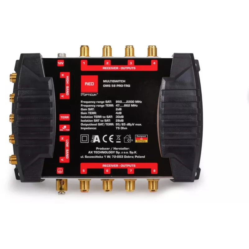 Opticum OMS 5/8 PRO-TRQ multiswitch 5 in 8 out (Platinium Line)