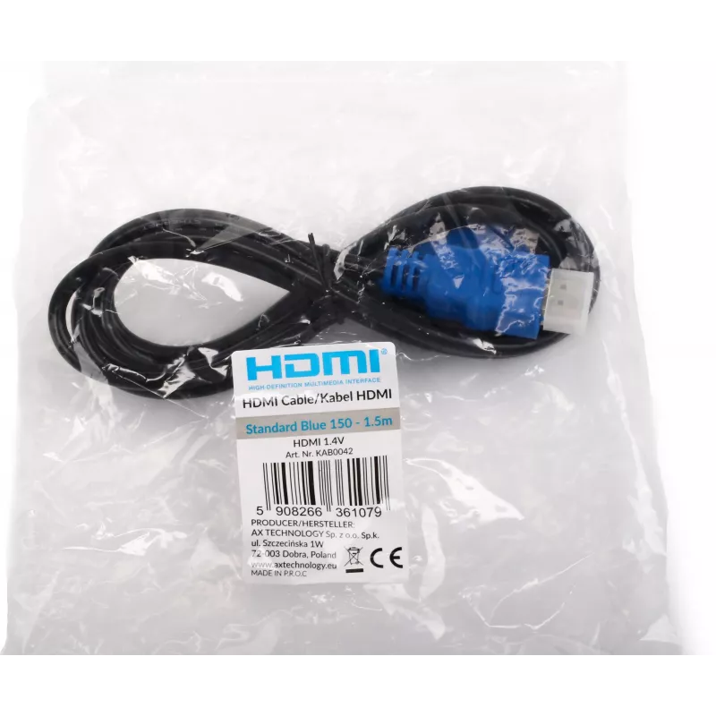 Opticum Standard Blue HDMI kábel 1,5 m v1.4 High Speed s Ethernet