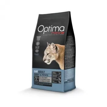 OPTIMANOVA Cat Adult Rabbit and Potatoes - suché krmivo pre mačky - 2 kg