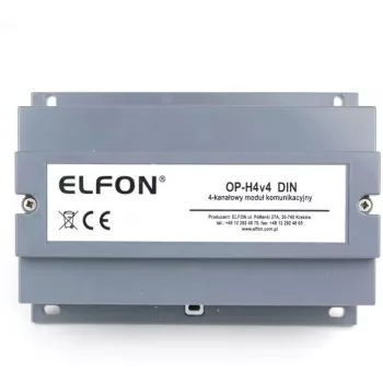 ELFON OP-H4v4 DIN komunikačný modul pre digitálny vrátnik Optima 255