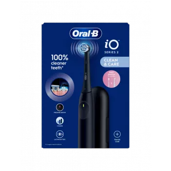 ORAL-B iO2 Night Black elektrická zubná kefka s cestovným puzdrom