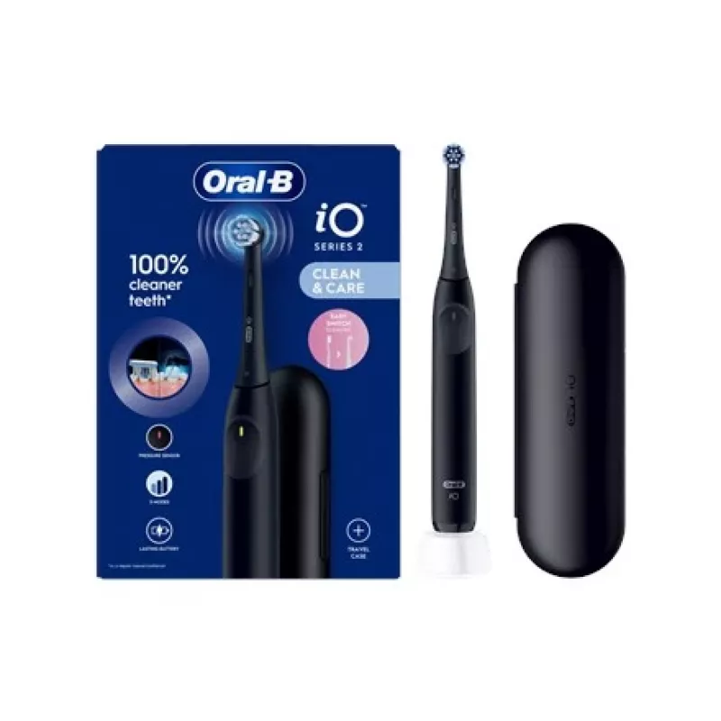 ORAL-B iO2 Night Black elektrická zubná kefka s cestovným puzdrom