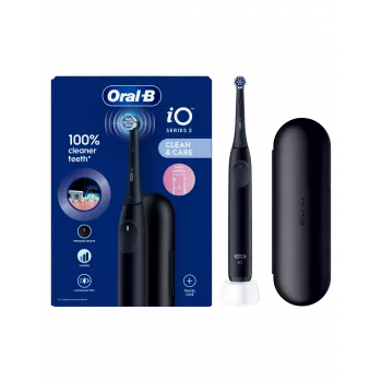 ORAL-B iO2 Night Black elektrická zubná kefka s cestovným puzdrom