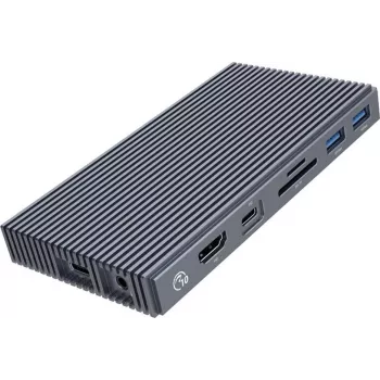 ORICO M.2 NVMe dokovacia stanica s aktívnym PD 100W, HDMI 2.0, audio, RJ-45, čítačka kariet - sivá (CDH-9N-GY-BP)
