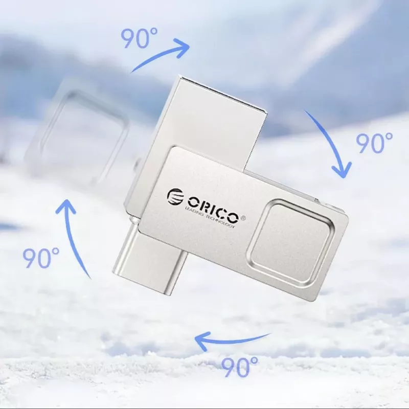 ORICO U301 32GB Dual USB-A & USB-C USB 3.2 Gen 1 flash disk strieborný