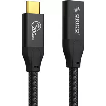 ORICO USB-C 3.2 Gen 2x2 predlžovací kábel – 20 Gbit/s, 100 W PD, 4K@60Hz, 1 m, čierna