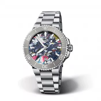 ORIS Aquis Date Calibre 400 automatické modrý ciferník nehrdzavejúci oceľový remienok 41,50 mm 7766-4150-Set