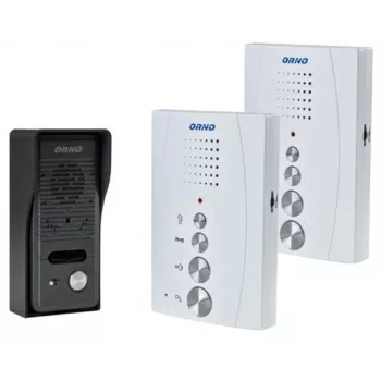 ORNO OR-DOM-RE-920/W handsfree domáci telefón s 2 vnútornými stanicami, biely