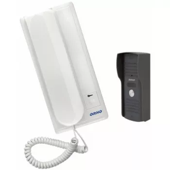 ORNO OR-DOM-RL-913 audio vrátnik, 2-vodičový, montáž na omietku, strieborná/sivá a biela