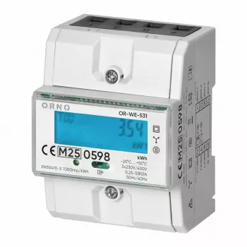 ORNO trojfázový elektromer 80A 3 moduly