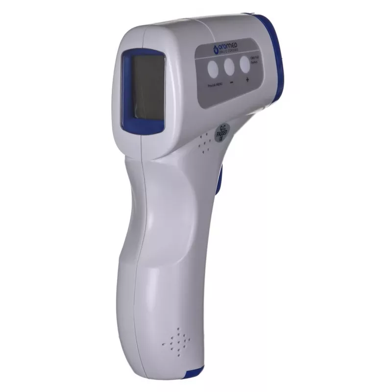 Oromed ORO-T60 PERFECT teplomer s diaľkovým ovládaním modrý, biely univerzálne tlačidlá